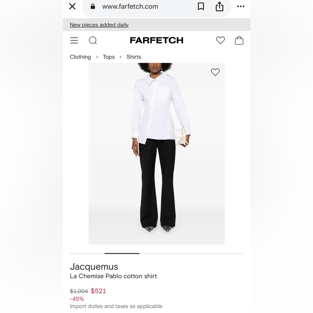 Jacquemus White Button Down Shirt